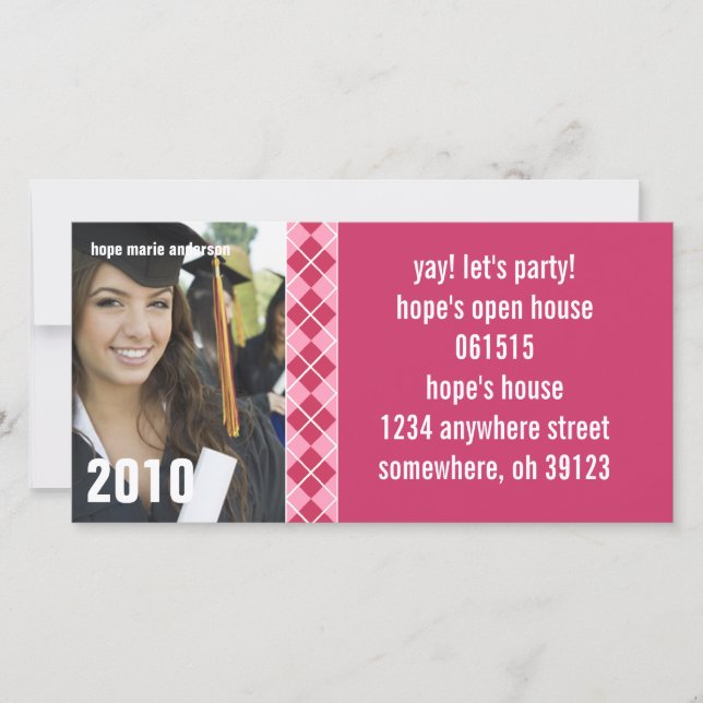 Argyle Senior Pictures 2010 Graduation Invitation (Front)