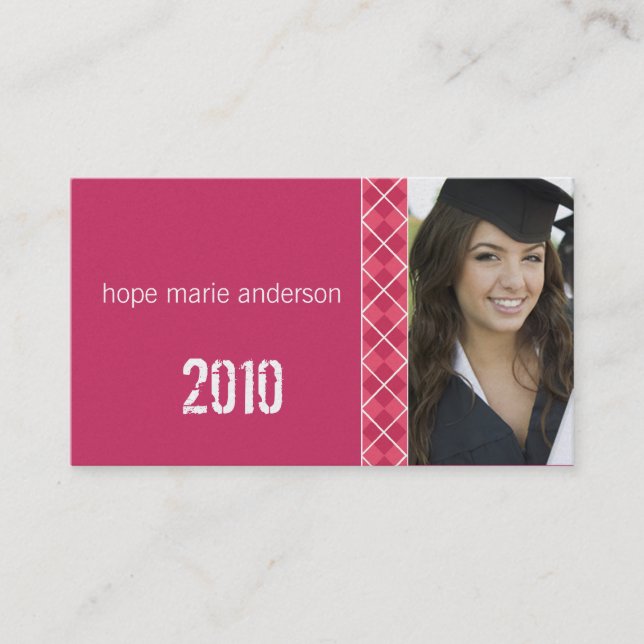 Argyle Senior Pictures Senior Profile Card (Front)