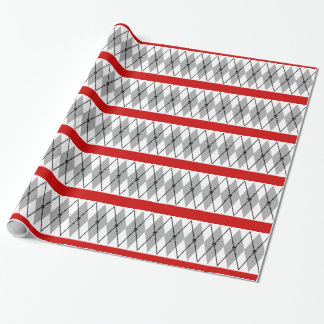Argyle Skull And Crossbones Wrapping Paper