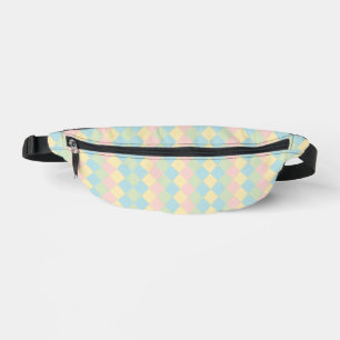 Argyle spring/Easter pastel colored pattern Bum Bags