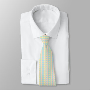 Argyle spring/Easter pastel colored pattern Tie