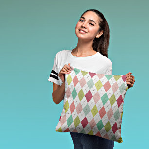 Argyles/Polka Dots Decorative Throw Pillow