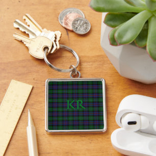 Argyll District Tartan with monogram / initials Key Ring