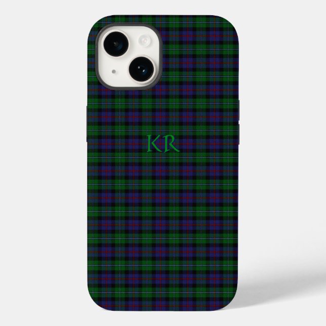 Argyll District Tartan with monogram / name Case-Mate iPhone Case (Back)