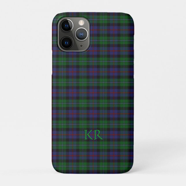 Argyll District Tartan with monogram / name Case-Mate iPhone Case (Back)