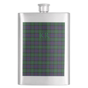 Argyll District Tartan with monogram / name Hip Flask