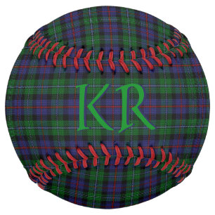Argyll District Tartan with monogram / name Softball