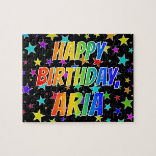 "ARIA" First Name, Fun "HAPPY BIRTHDAY" Jigsaw Puzzle