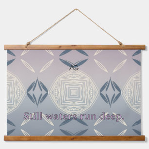 Aria Grace Lilac Coast Minimalist Tile Pattern Hanging Tapestry