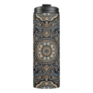 Aria Grace Midnight Blue Peony Paisley Heritage Thermal Tumbler
