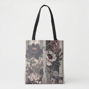 Aria Grace Urban Bloom Architectural Floral Design Tote Bag