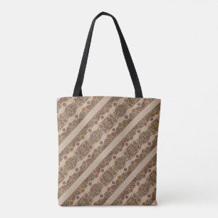 Aria Grace Urban Bloom Art Deco Mosaic Pattern Tote Bag
