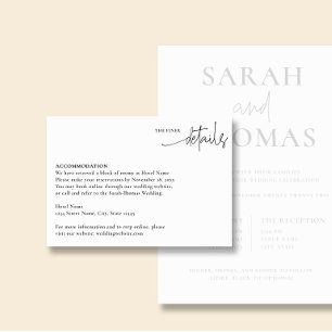 ARIA Minimalist Wedding Details Enclosure Card