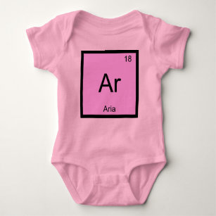 Aria Name Chemistry Element Periodic Table Baby Bodysuit