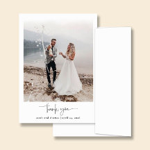 ARIA | Wedding Thank You Card with Photo