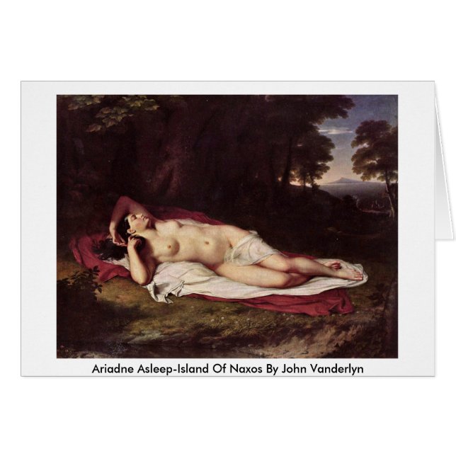 Ariadne Asleep-Island Of Naxos By John Vanderlyn (Front Horizontal)