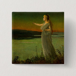 Ariadne at Naxos John Atkinson Grimshaw  15 Cm Square Badge