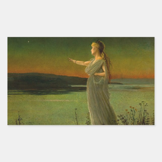 Ariadne at Naxos John Atkinson Grimshaw  Rectangular Sticker (Front)