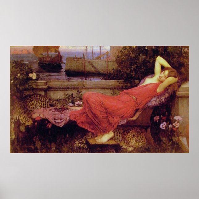 Ariadne, by John William Waterhouse - 1898 Poster (Front)