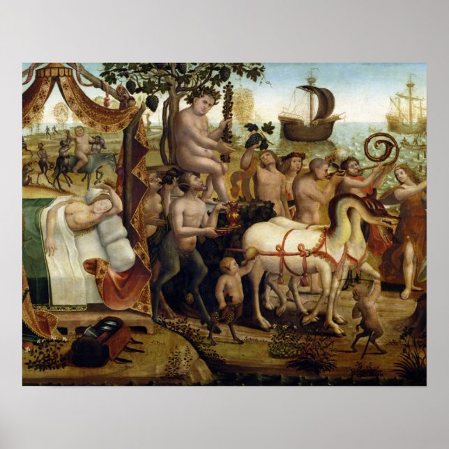 Ariadne in Naxos, from the Story of Theseus (oil o Poster (Front)