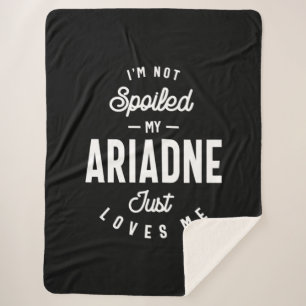 Ariadne Personalised Name Birthday Gift Sherpa Blanket
