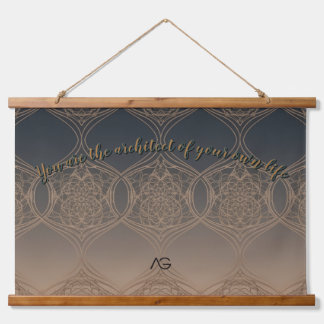 AriaGrace Slate Copper Moroccan Arc Pattern Vol 51 Hanging Tapestry