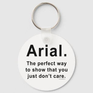 Arial Font Humour Mug Key Ring