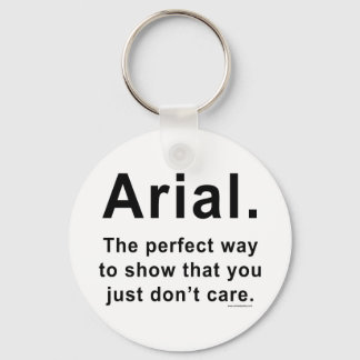 Arial Font Humour Mug Key Ring