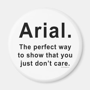Arial Font Humour Mug Magnet