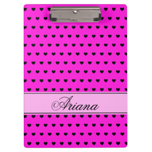 Ariana - Custom Name Template, Striking Pink Clipboard