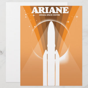 Ariane Guiana Space Centre space art Custom Letterhead