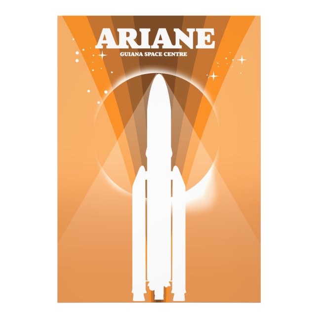 Ariane Guiana Space Centre space art Photo Print (Front)