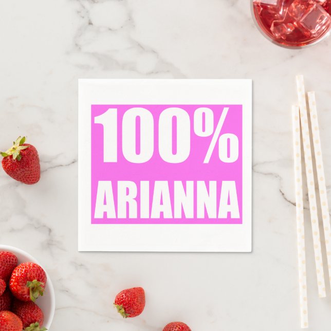 Arianna name 100 percent napkin (Insitu)