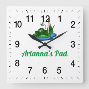 Arianna's Pad Square Wall Clock