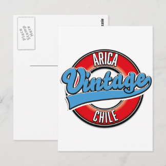 Arica chile vintage logo postcard