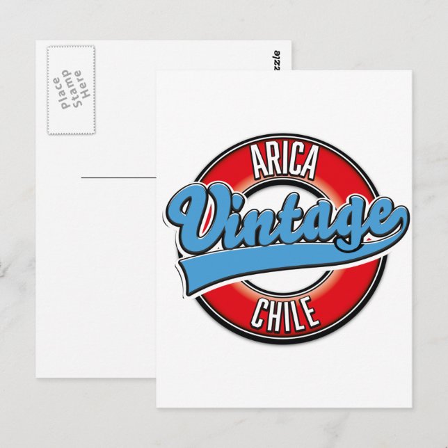 Arica chile vintage logo  postcard (Front/Back)