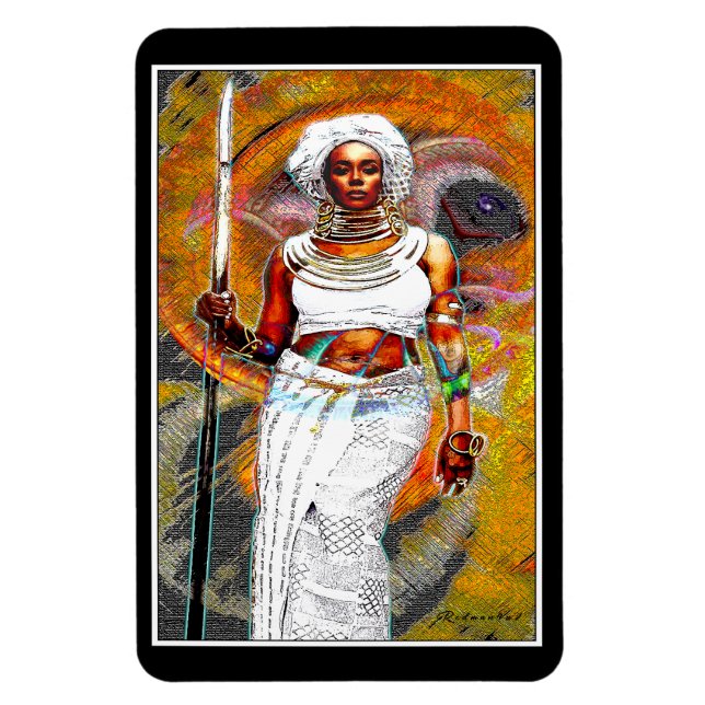 Arican Warrior  Magnet (Vertical)