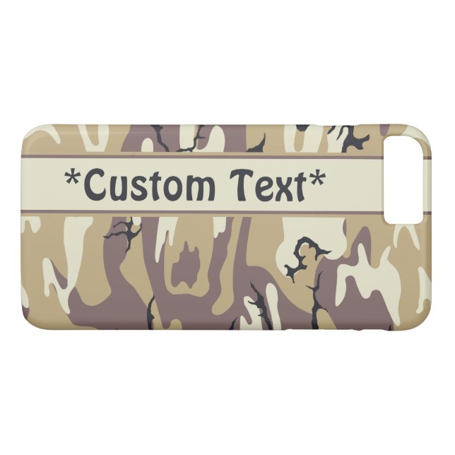 Arid Brown Camo w/ Custom Text Case-Mate iPhone Case (Back (Horizontal))