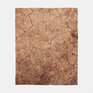 Arid cracked erosion cracks desert fleece blanket