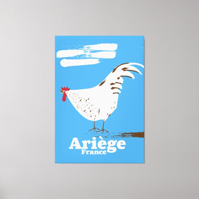 Ariège France travel poster. Canvas Print (Front)