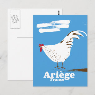 Ariège France travel poster. Postcard