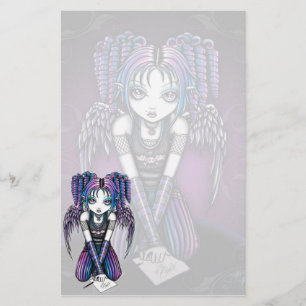 "Ariel" Cute Emo Angel Art Stationery