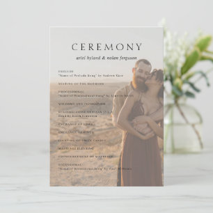Ariel Elegant Photo Modern Wedding Programme