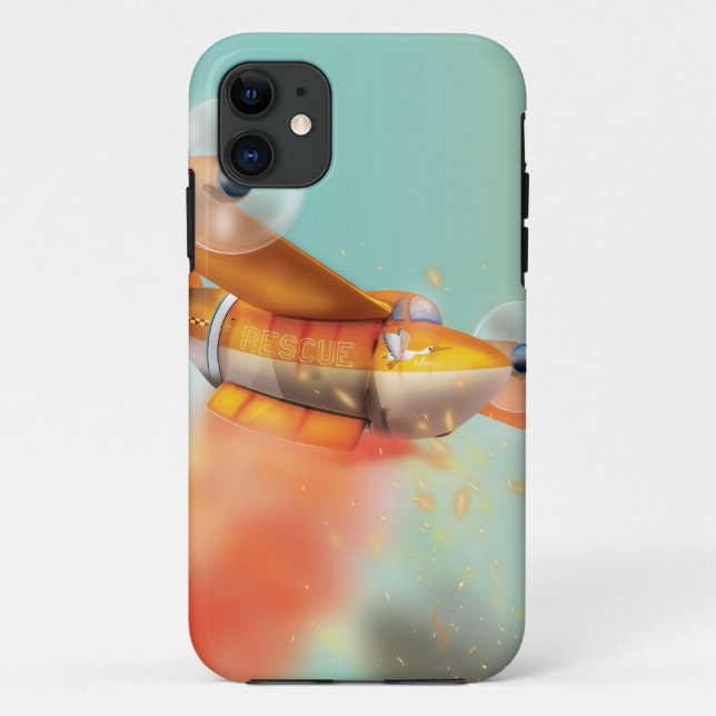 Ariel Firefighting fire plane Case-Mate iPhone Case (Back)