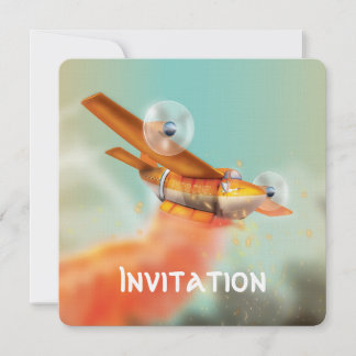 Ariel Firefighting fire plane Invitation
