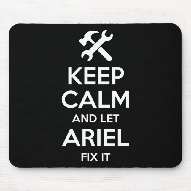 Ariel Fix Quote Funny Birthday Personalised Name G Mouse Mat (Front)