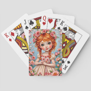 ARIEL~ FLORAL Coronet ~ Cute Girl ~ Playing Card