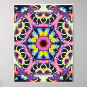 Ariel Kinetic Collage Kaleidoscope Poster