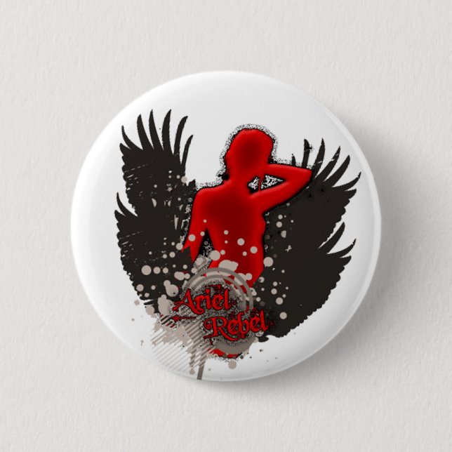 Ariel Rebel Flying logo - button (Front)