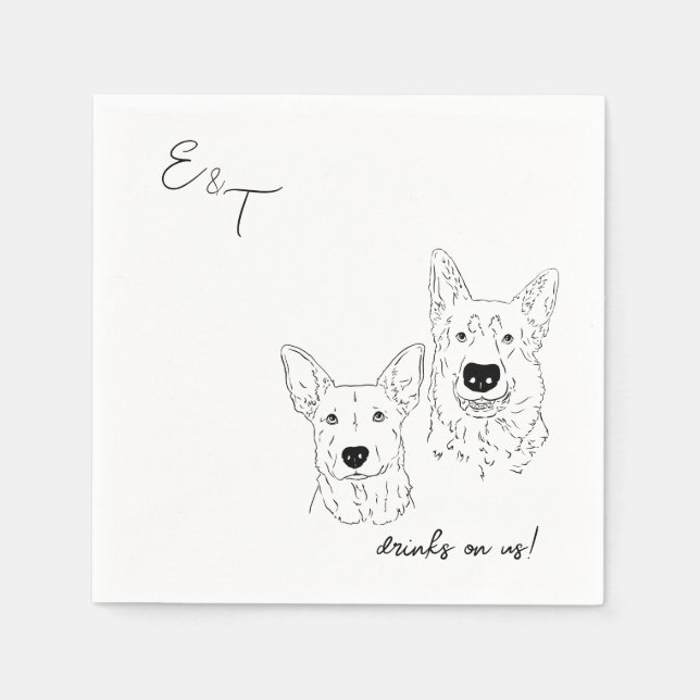 Ariel Wedding Cocktail Napkins (Front)